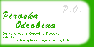 piroska odrobina business card